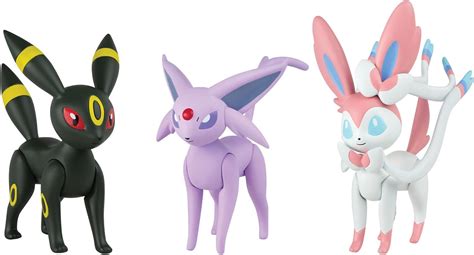 Pokémon Action Pose 3 Figure Pack Espeon Umbreon Sylveon