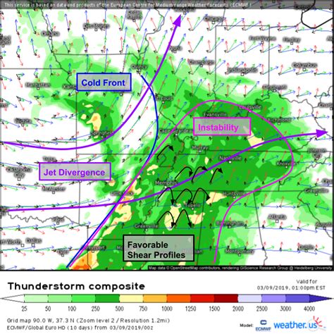 Severe Weather Expected In The Mid South Today | Weather.us Blog