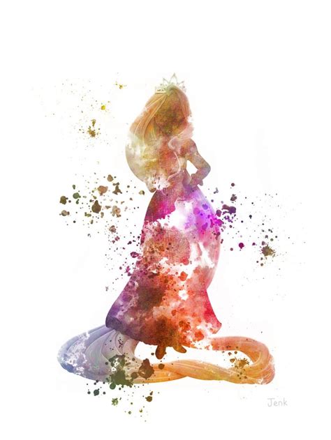 Rapunzel Tangled ART PRINT illustration Disney by SubjectArt Disney ...