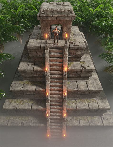 Aztec Pyramids 1 Daz 3D