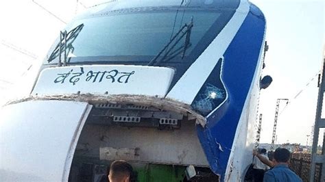 Vande Bharat Express Rams Into Cattle On Mumbai Gandhinagar Route Rd