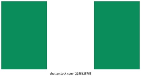 Flag Nigeria Nigerian National Symbol Official Stock Vector Royalty