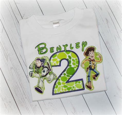 Buzz And Woody Toy Story Boys Or Girls Personalized Lime Green Multi Dot