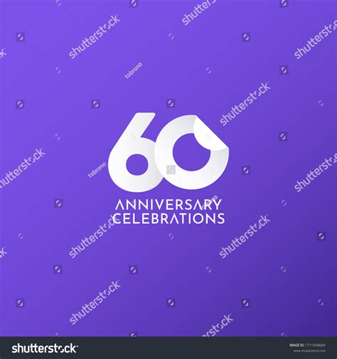 60 Years Anniversary Celebration Vector Logo Stock Vector (Royalty Free ...