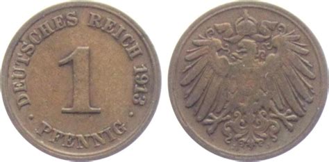 Kaiserreich 1913 J 1 Pfennig großer Adler ss MA Shops