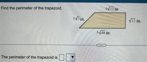 how to find perimeter of trapezoid