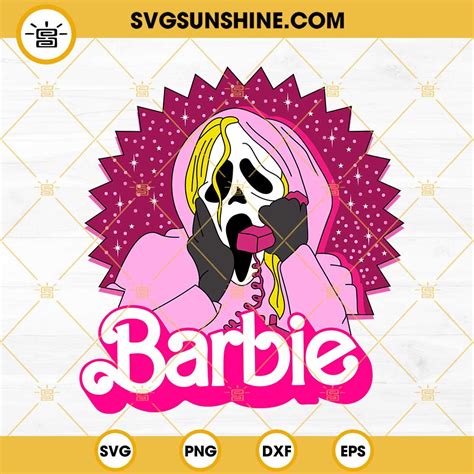 Barbie Ghostface SVG, Pink Scream SVG, Scary Barbie Halloween SVG PNG ...