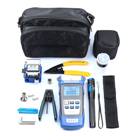 12pcs Ftth Fiber Optic Tools Kit With Fibra Optica Power Meter Visual