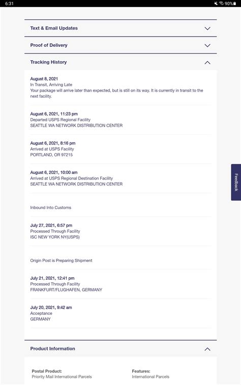 Package went from regional facility to my local sort center and then