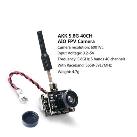 Jual AKK BA1 5 8Ghz 40CH 25mW FPV Transmitter Camera 600TVL FPV Micro