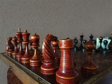 Antique Soviet Chess Set Old Russian Vintage Wooden Chess Etsy