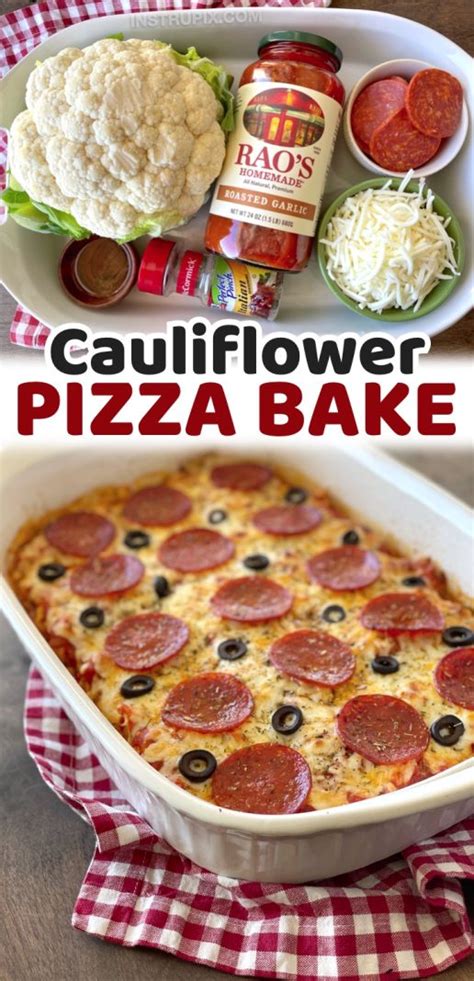 Keto Cauliflower Pizza Dinner Casserole