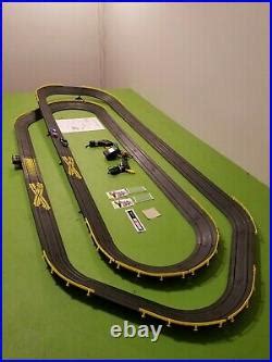 Car Track Set Tyco Ho Nascar Banked Double Oval Slot Car Race Track