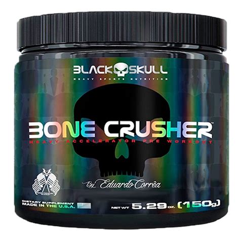 Bone Crusher Energy Drink Pré Treino 150g Black Skull sabor wild