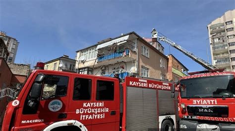 Kayseri de apartmanda çıkan yangında 1 kişi dumandan etkilendi