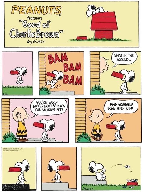 A Comic Strip With Snoop And The Peanuts