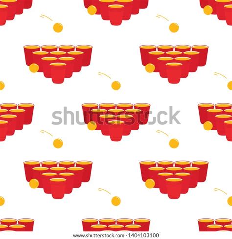 Beer Pong Famous Party Drinking Game Stock Vector Royalty Free