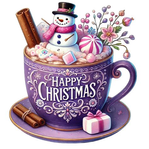 Christmas Hot Chocolate Clipart Watercolor Hot Cocoa Hot Chocolate Sublimation Hot Cocoa Clip