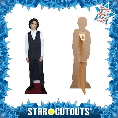 Timothée Chalamet Waistcoat American Actor Mini Cardboard Cutout