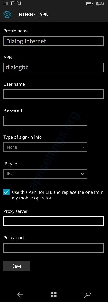 Dialog Internet Settings For Windows Phone 2025 5g 4g Apn Settings