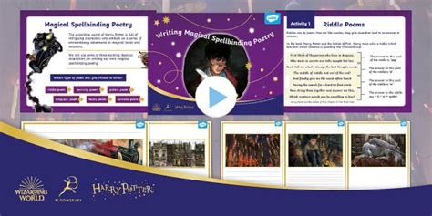 FREE Harry Potter Magical Spellbinding Poetry Lesson Pack