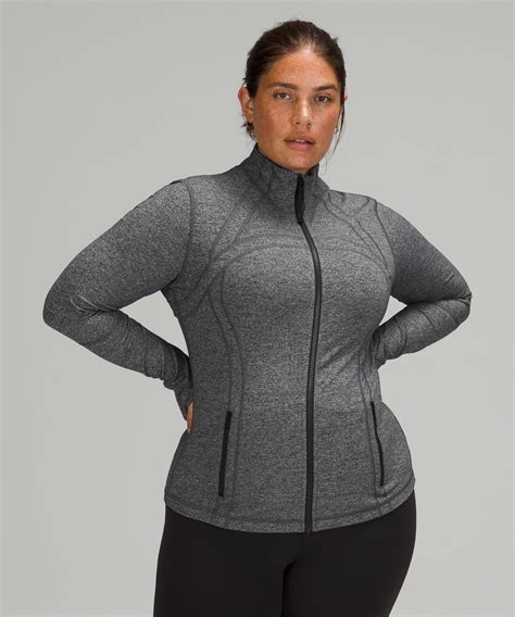 Lululemon Athletica Womans Define Jacket In Blue And Off White