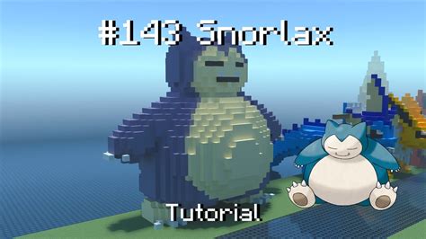 How To Build A Pokémon Snorlax Statue In Minecraft Tutorial Youtube