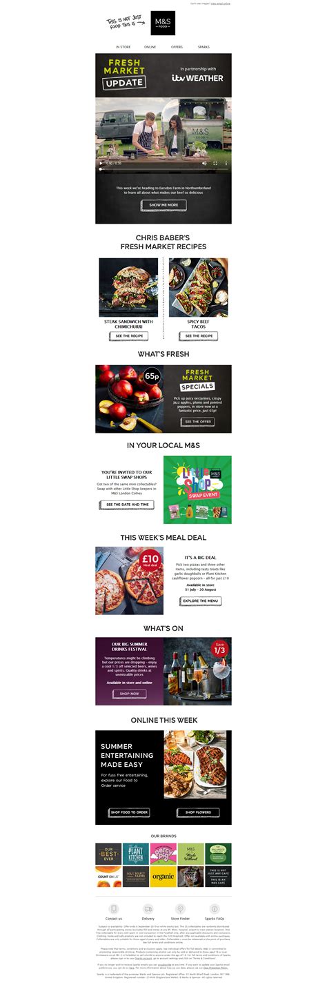 M&S emails always look great and this email is no exception with clear calls to action, meaning