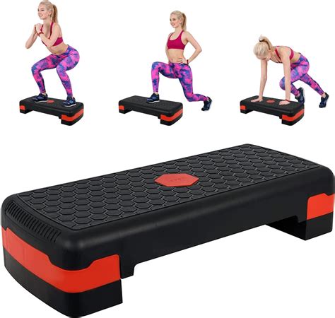 meteor aerobic step platform  level adjustable stepper cm cm