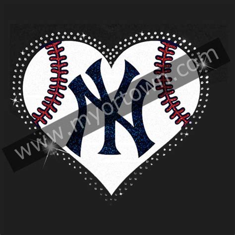 New York Yankees Baseball Rhinestone Glitter Bling