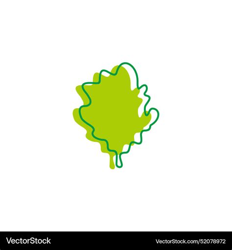 Green leaf vegetables outlines decoration Vector Image