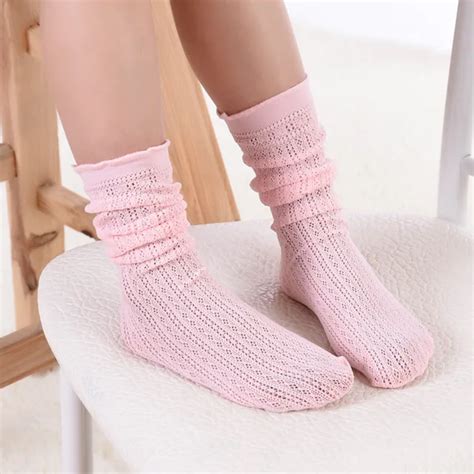 Buy Lace Socks For Girls Ruffle Frilly High Knee Socks