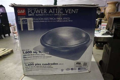 Gaf Master Flow Power Attic Vent Matthews Auctioneers