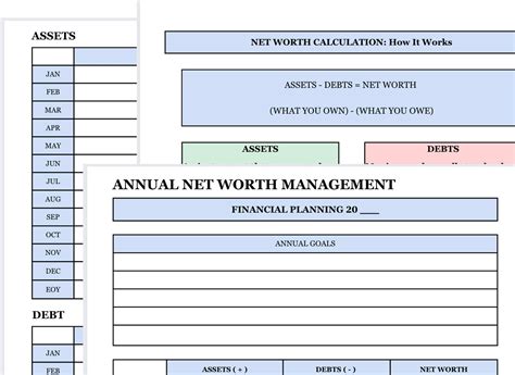 Net Worth Tracker printable - Etsy