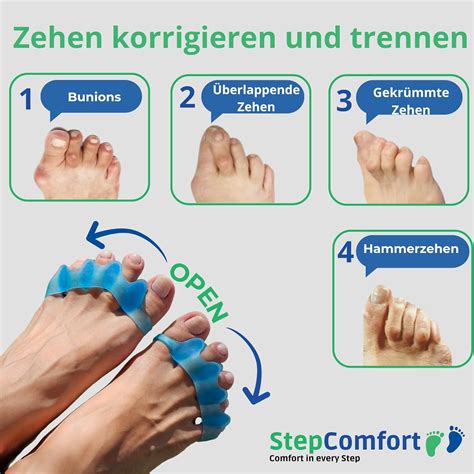 Stepcomfort Toe Spreader & Elastic Bale Toe Corrector - Silicone Toe
