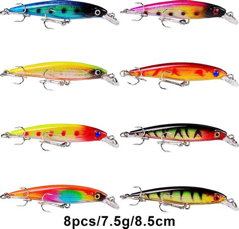 BAIKALBASS Bass Fishing Lures Kit Set - Topwater Hard Baits, Minnow ...