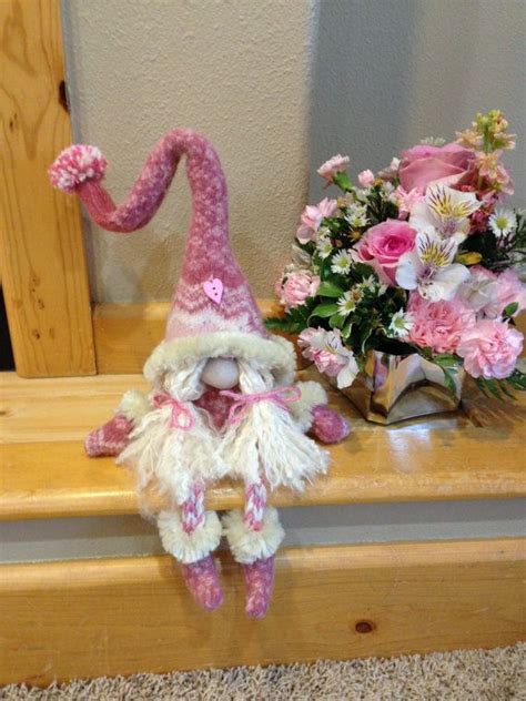 Pink Felted Valentine Girl Gnome By Heidisgnomes On Etsy Girl Gnome