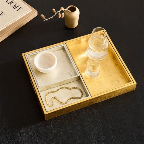 Lacquer Wood Trays Metallic Bundle West Elm