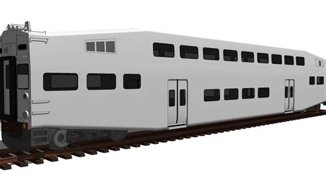 Plain Bombardier Bi-Level Cab Car | 3D Warehouse