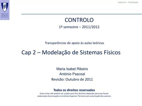 PPT Cap 2 Modelação de Sistemas Físicos PowerPoint Presentation