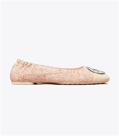 Claire Cap Toe Tweed Ballet Women S Shoes Flats Tory Burch EU