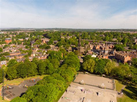 Aerial Footage Of The Leeds Town Of Headingley The Footage Shows