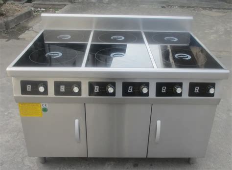 Multifunctional Stainless Steel 6 Burners Commercial Induction Hot Plate Electric Range With