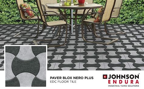 Johnson Endura Paver Blox Nero Plus Glazed Vitrified Tile Edc