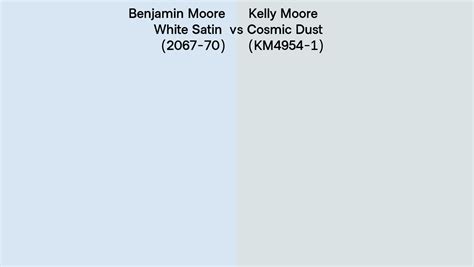 Benjamin Moore White Satin Vs Kelly Moore Cosmic Dust Km