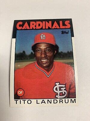 Topps Tito Landrum St Louis Cardinals Ebay