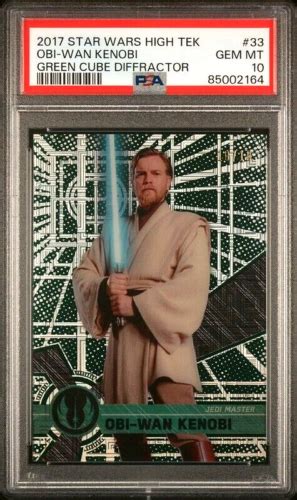 OBI WAN KENOBI 2017 Star Wars Topps High Tek GREEN CUBE DIFFRACTOR SP