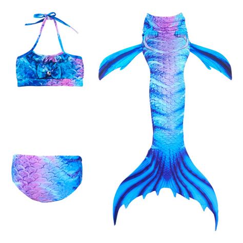 Conjunto 3 Bañador Niña Cola Sirena Y Bikini Cuotas sin interés