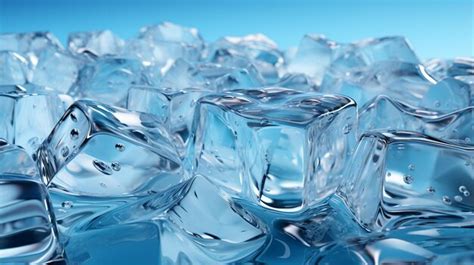 Premium Photo | Cubes of ice cubes