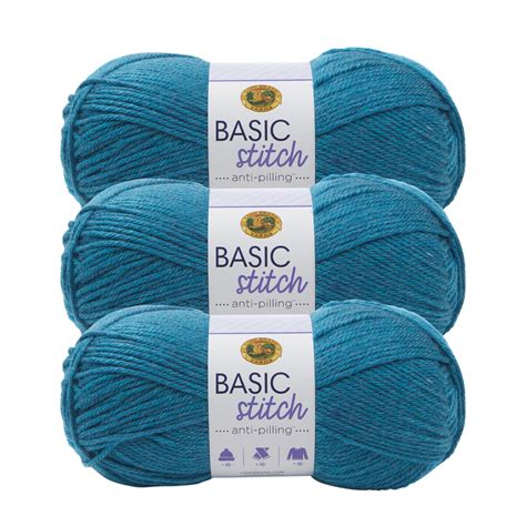 Lion Brand Yarn Basic Stitch Anti Pilling Turquoise Heather Anti